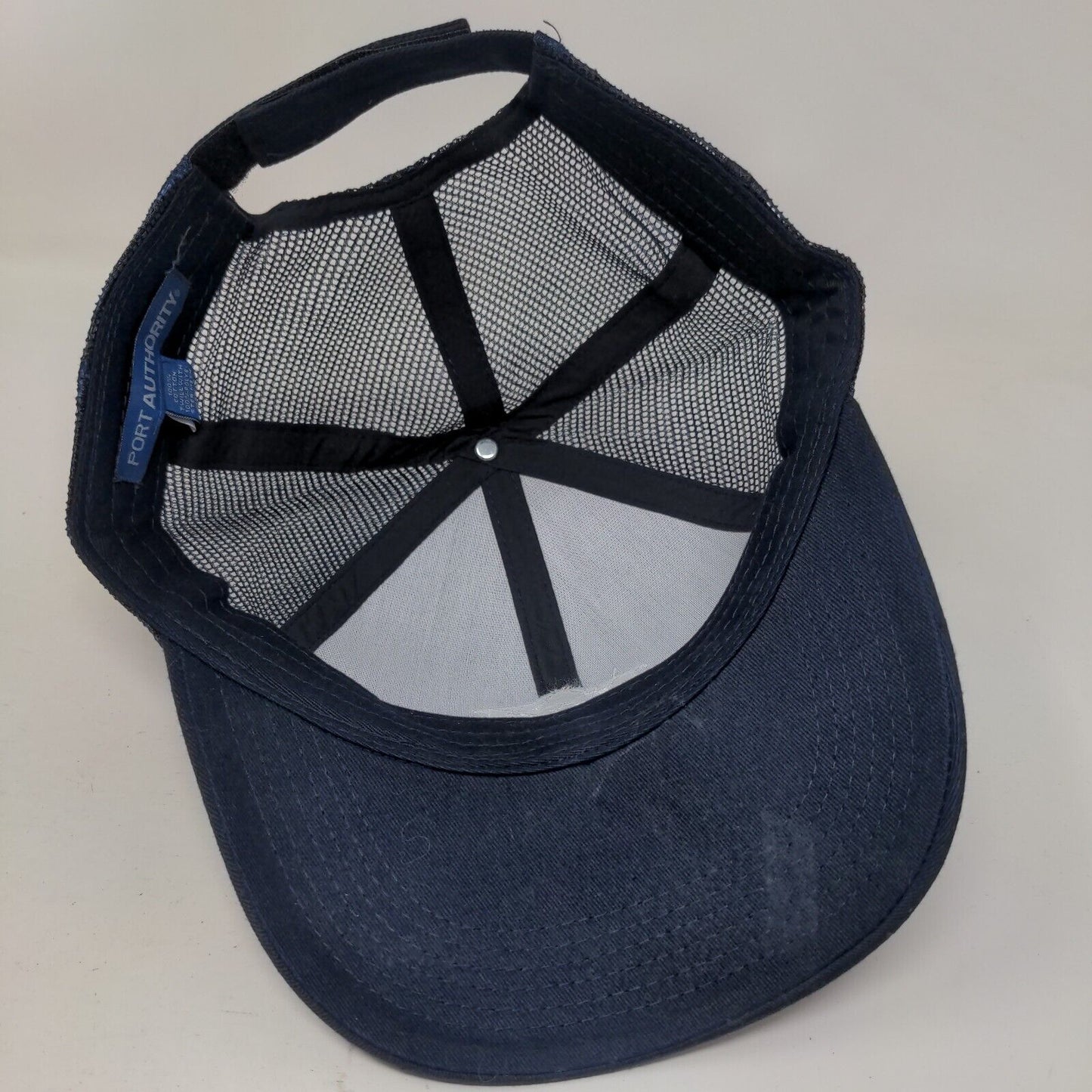 ICG Strapback Mesh Back Trucker Hat Blue One Size Port Authority