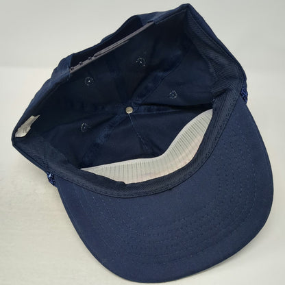 Pep Boys 5 Panel Blue One Size Snapback Rope Brim Hat Automotive Parts Service