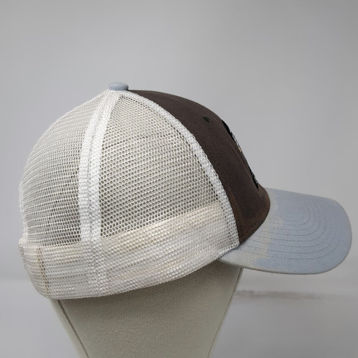 Ouray Trucker Hat Brown Blue One Size Glacier 1910 Mountain Mesh Snapback