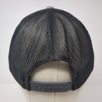 Team Grizzly Motorsports Snapback Trucker Hat Gray Large Mesh Back Richardson