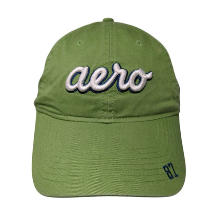 Aero 87 Slideback Hat Green One Size Adjustable Embroidered 6 Panel