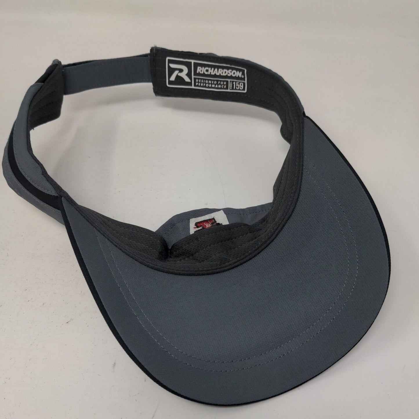 Richardson R Active Men's Strapback Sun Visor Cap Hat Embroidered IV Logo Gray