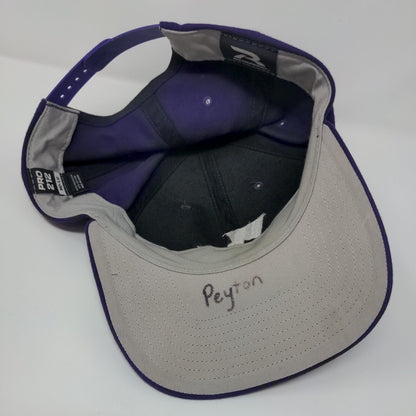 WV Snapback Hat Purple M/L Solid Adjustable Embroidered Richardson