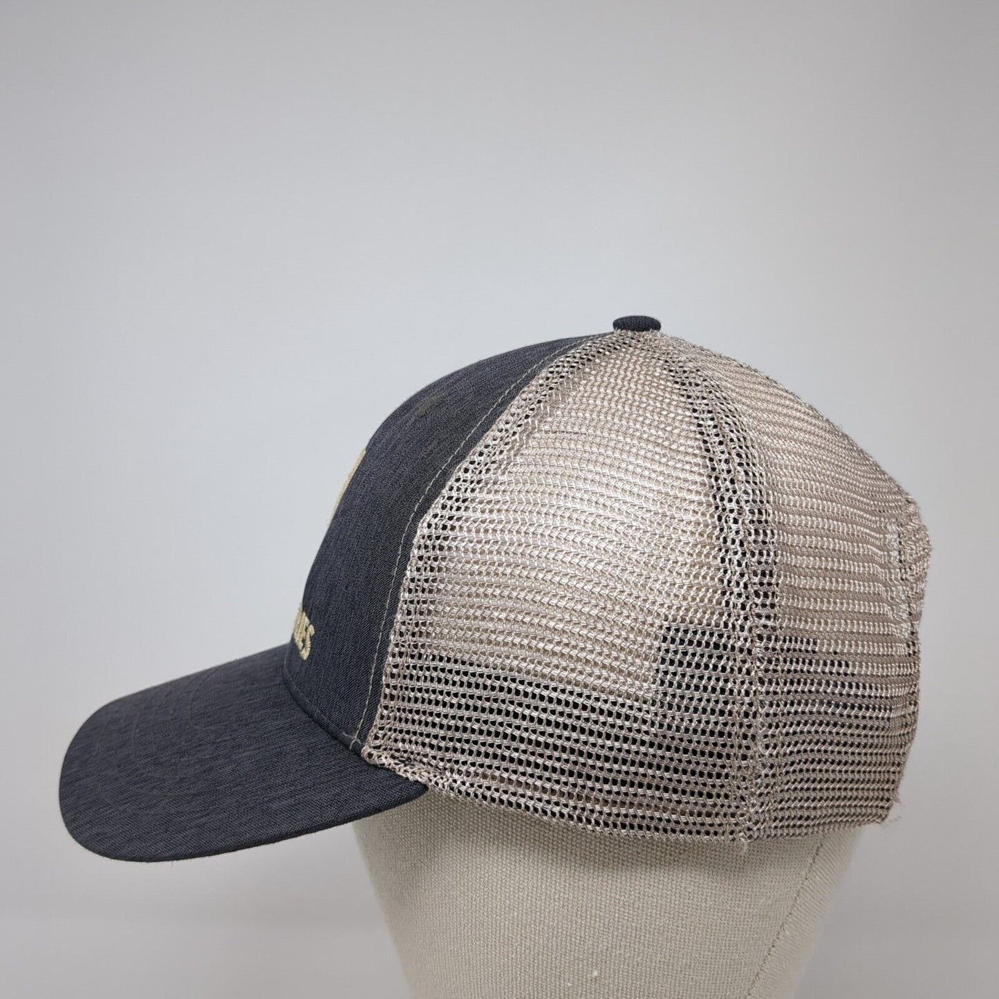 Ox Industries Snapback Trucker Hat Gray OS Adjustable Embroidered Mesh Back
