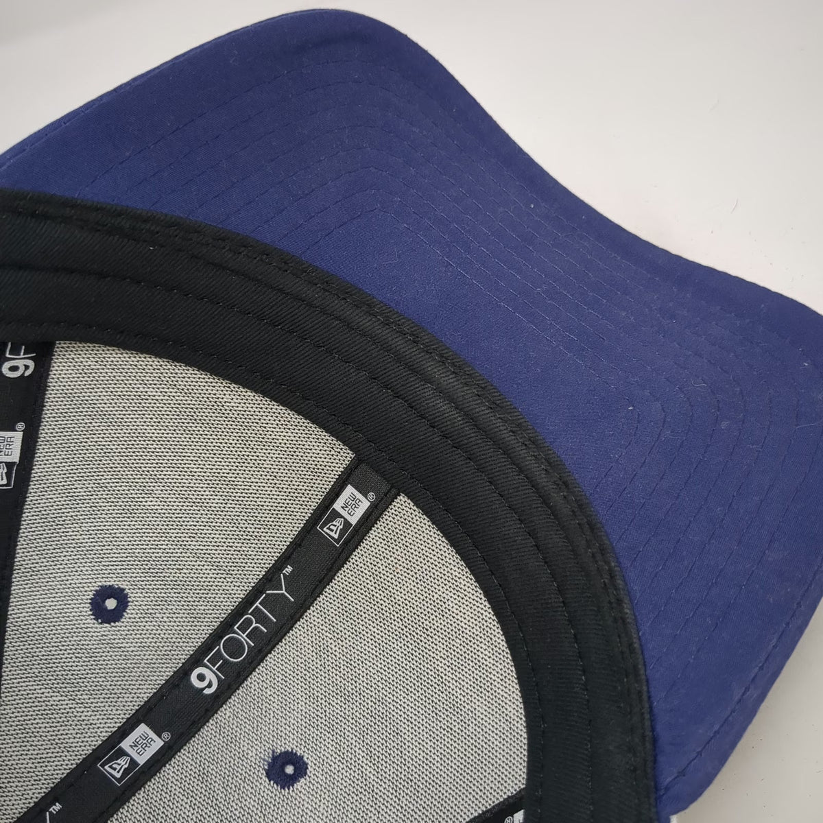 New Era Snapback Hat Blue White Yellow One Size Husqvarna Signed Colton Haaker