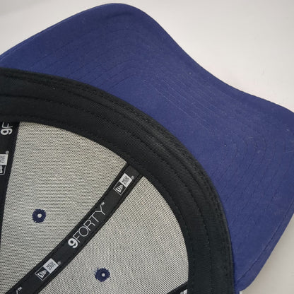 New Era Snapback Hat Blue White Yellow One Size Husqvarna Signed Colton Haaker