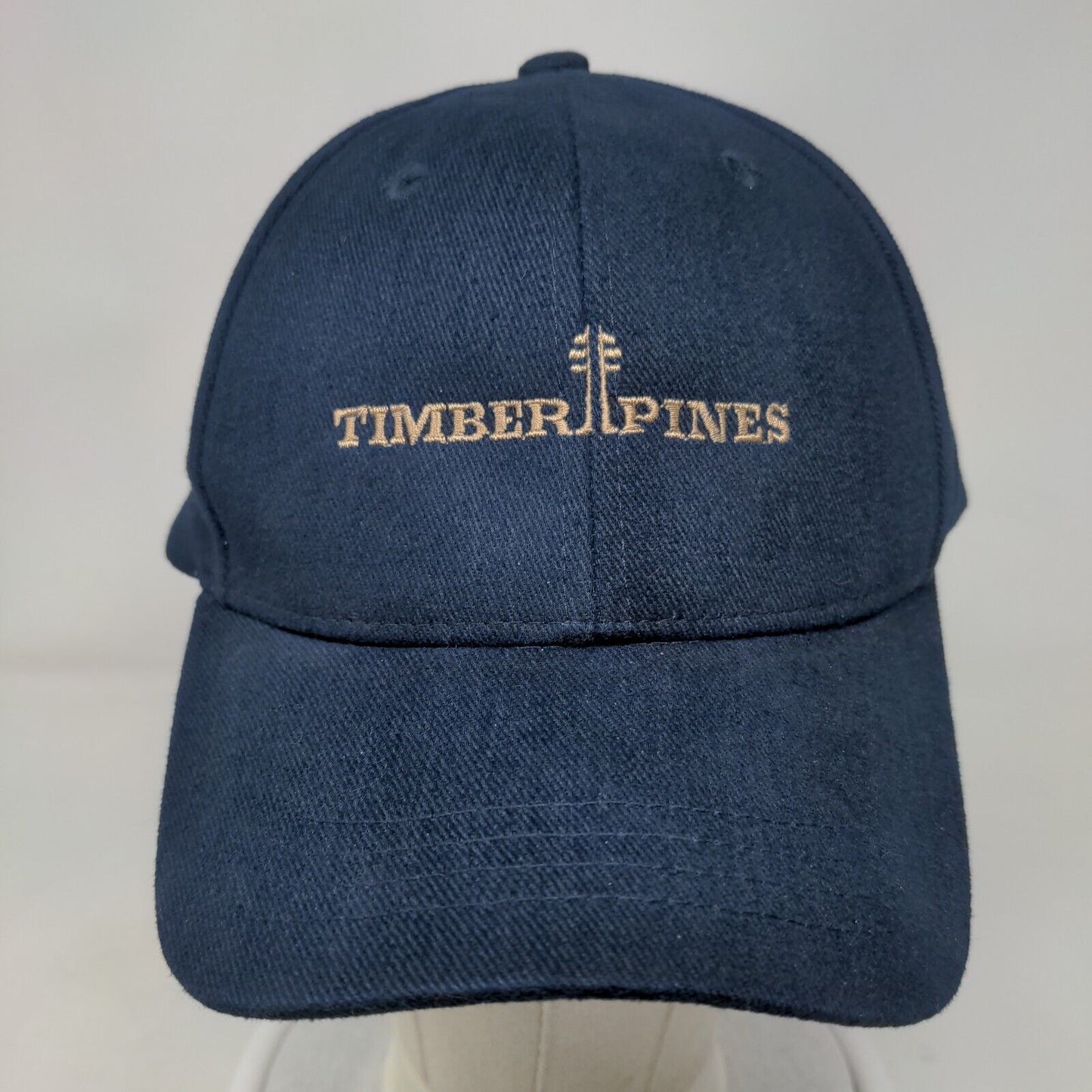 Timber Pines Strapback Hat Blue One Size Adjustable Embroidered Town Talk