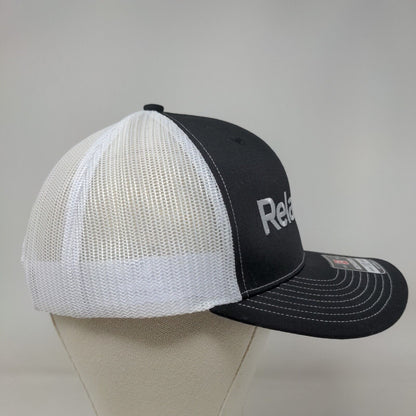 Richardson Mens Snapback Mesh Back Trucker Hat Black Embroidered Relativity Logo