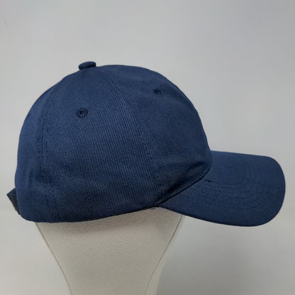 Unbranded Men's Strapback Hat Blue 100% Cotton Blank Adjustable