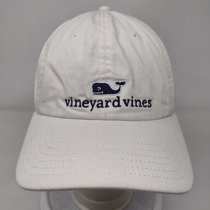 Vineyard Vines Whale Strapback Hat White One Size Adjustable Embroidered