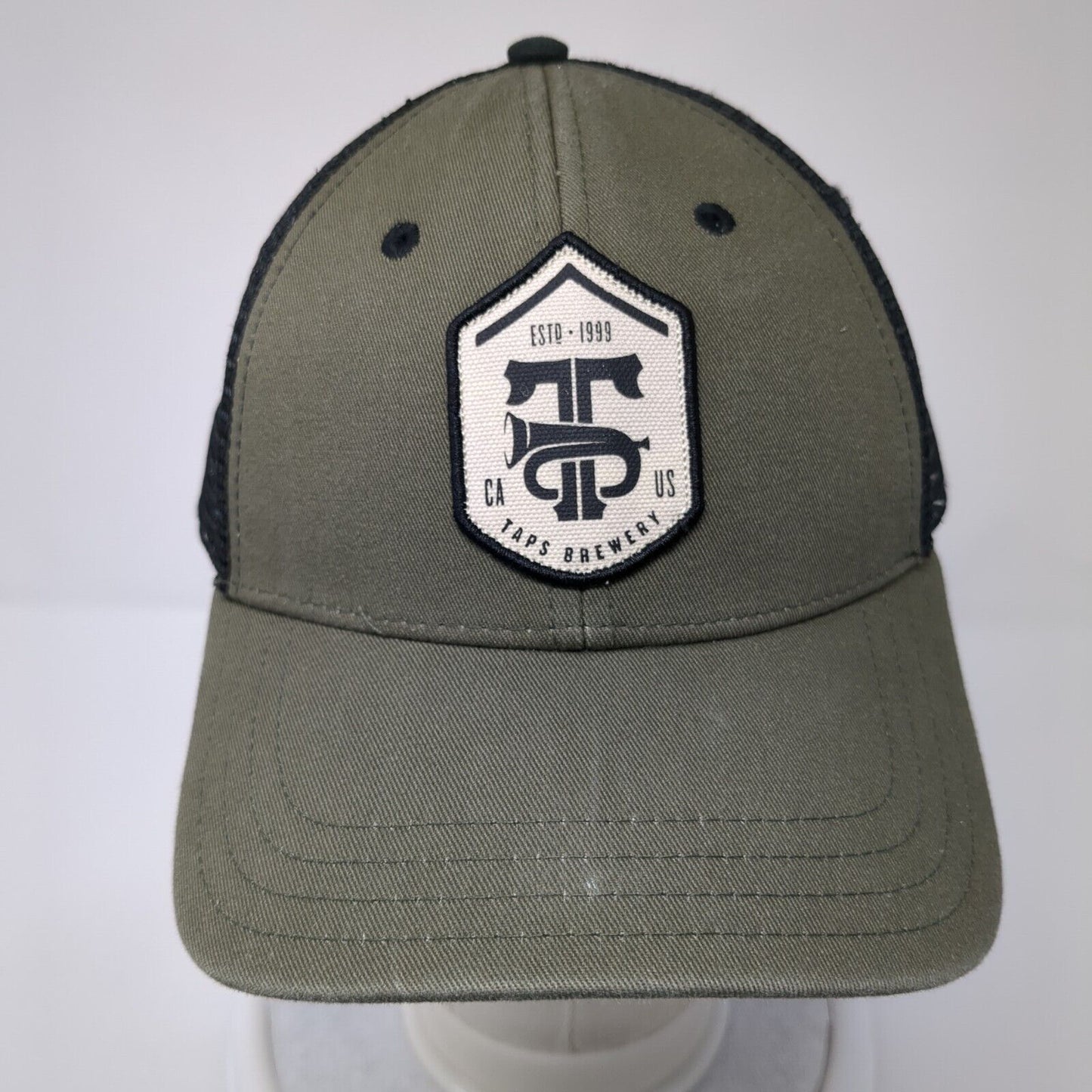 Taps Brewery Snapback Trucker Hat Brown One Size Mesh Back Colorblock