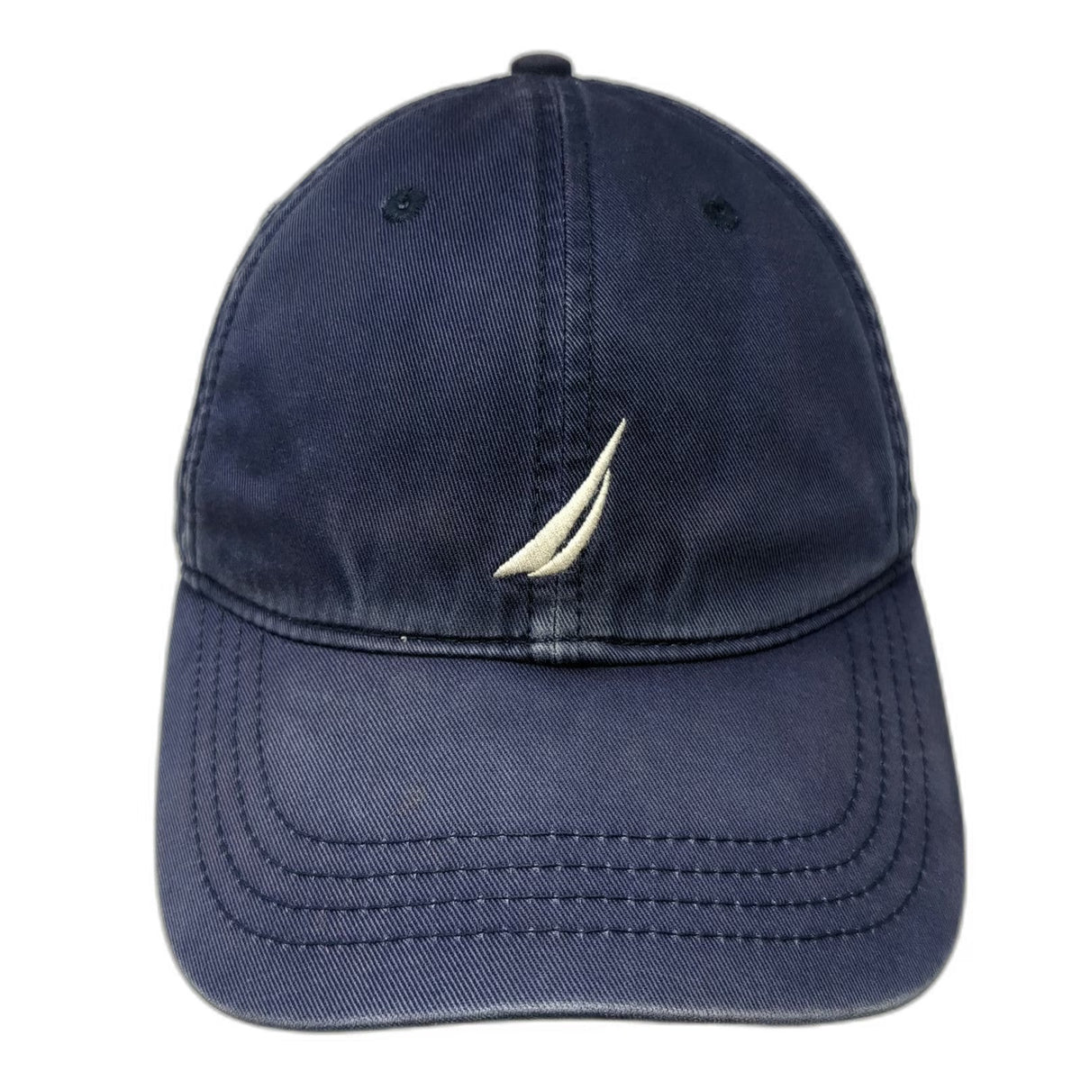 Nautica Baseball Cap Blue One Size Embroidered Sail Logo Slideback Cotton Hat