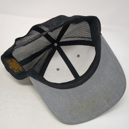 Yupoong Trucker Hat Gray Black One Size Buck Not Comply Mesh Snapback