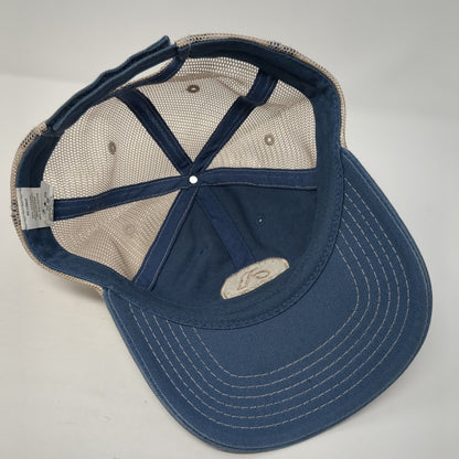 Asgrow Strapback Mesh Back Trucker Hat Blue One Size Adjustable Outdoor