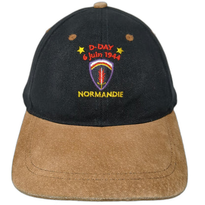 US Basic Baseball Cap Black One Size D-Day SHAEF Normandie Suede Brim Hat