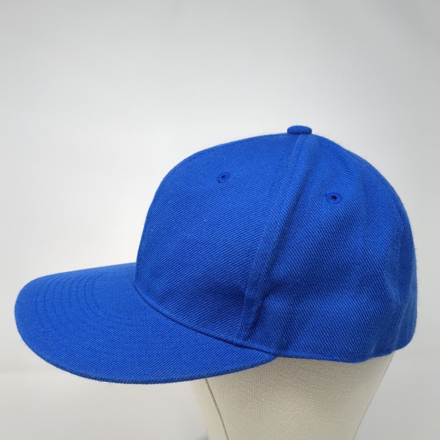 Leader Fitted Hat Blue 7 1/2 Solid 6 Panel Vent Holes Blank Outdoor