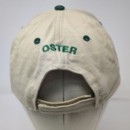 OTTO Trucker Hat Beige Green OSFM WSI Oster Logo Embroidered Cotton Strapback
