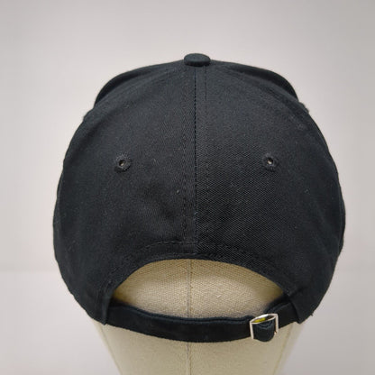 Three In Slideback Hat Black One Size Adjustable 6 Panel Vent Holes