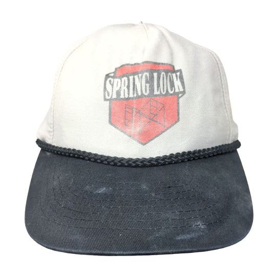 Spring Lock Snapback Hat Gray OSFA Adjustable Vented Holes Rope Mohr's