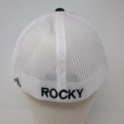 Rocky Herb Fitted Trucker Hat Black 8 Embroidered Mesh Back Pacific Headwear