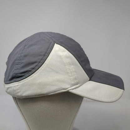 Athletic Works Baseball Cap Gray One Size Strapback Color Block Curved Brim Hat