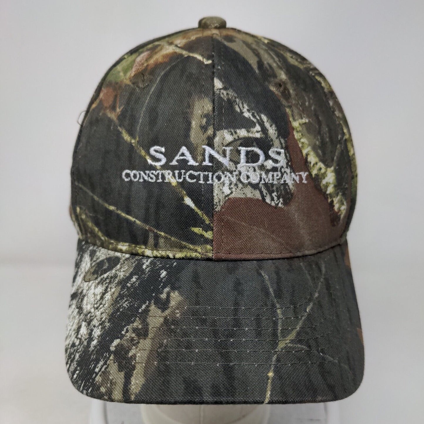 Sands Construction Company Strapback Hat Camouflage OFSM Adjustable Outdoor Cap