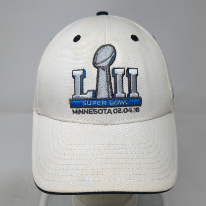 '47 NFL Super Bowl LII Minnesota White Hat One Size Adjustable Strap Embroidered