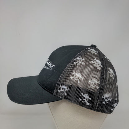 BIG ENGINE Snapback Trucker Hat Black OSFA Skull Print Mesh Back Katl Sport Cap