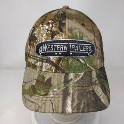 Western Trailers Strapback Hat Camouflage OS Adjustable Embroidered 6 Panel