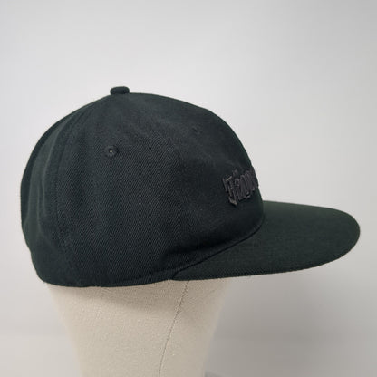 Jägermeister Fitted Hat Black Medium Embroidered Logo Solid 6 Panel