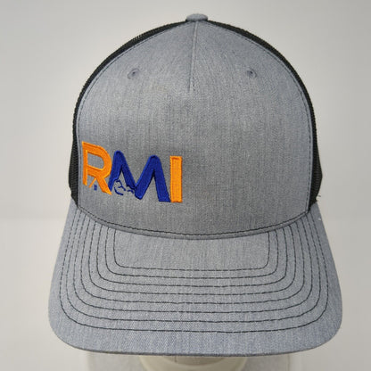 RMI Snapback Mesh Back Trucker Hat Gray One Size Embroidered Richardson