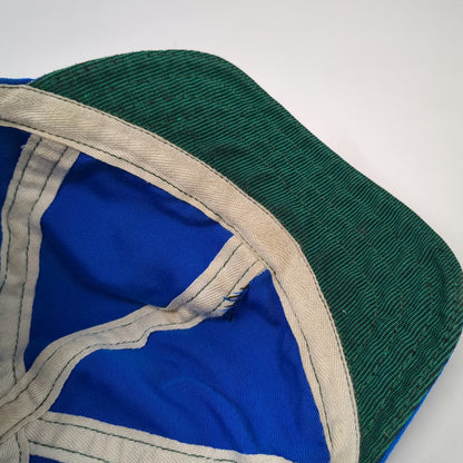 Landry Cap Baseball Cap Blue 7 1/8 Geometric Stripe Fitted USA Made Hat Vintage