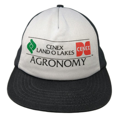 Paramount Cap Mfg Co Trucker Hat Black Vintage Snapback Agronomy Cenex Logo USA