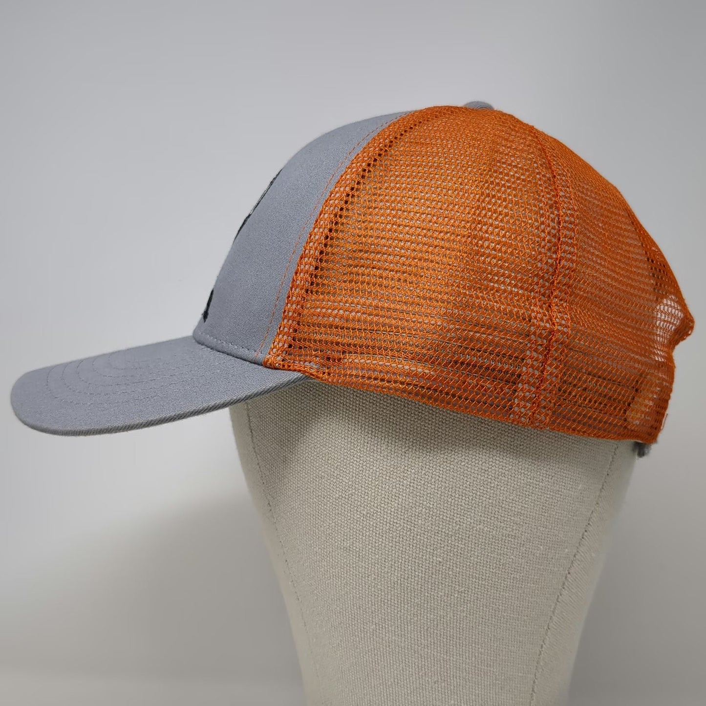 K-Products Kubota Baseball Cap Gray Orange One Size Mesh Back Idaho Tractor Hat