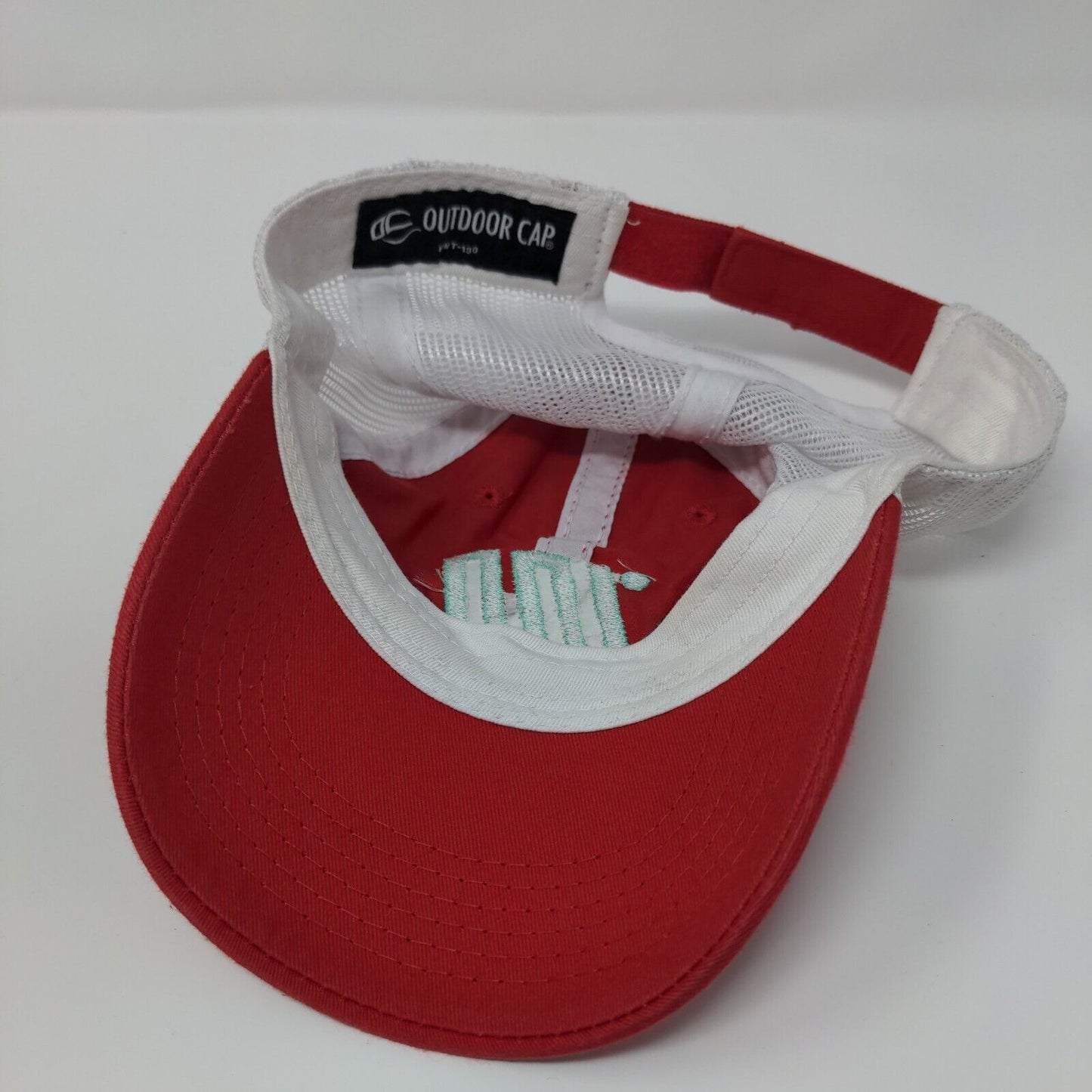 Outdoor Cap Strapback Mesh Back Trucker Hat Red One Size Colorblock
