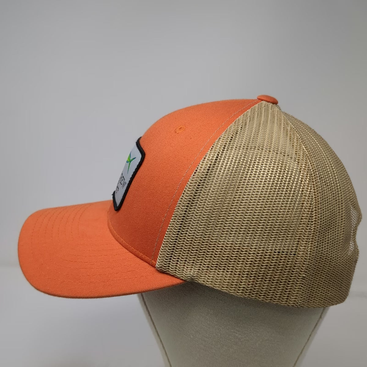 Salty Crew Trucker Hat Orange One Size Mahi Mahi Fish Mesh Back Snapback Fishing