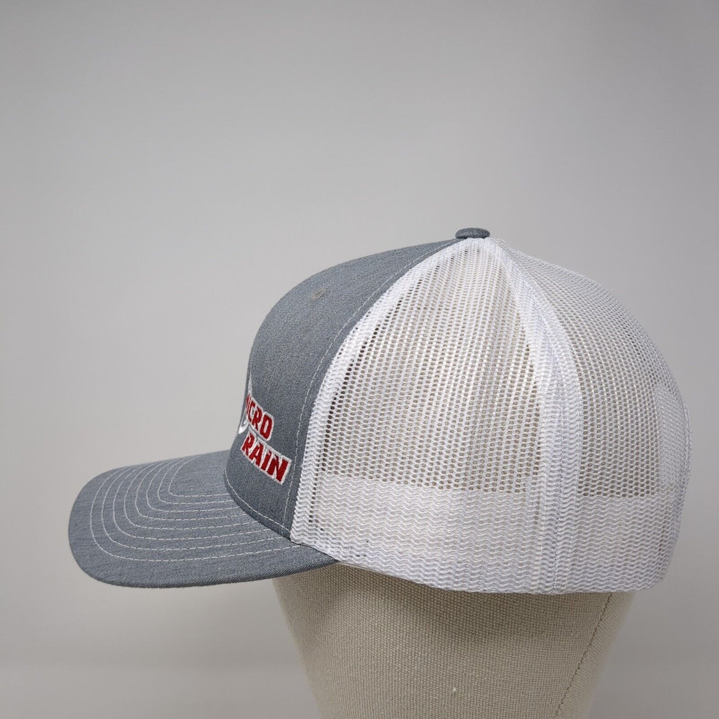 Micro Rain Snapback Mesh Back Trucker Hat Gray One Size Richardson