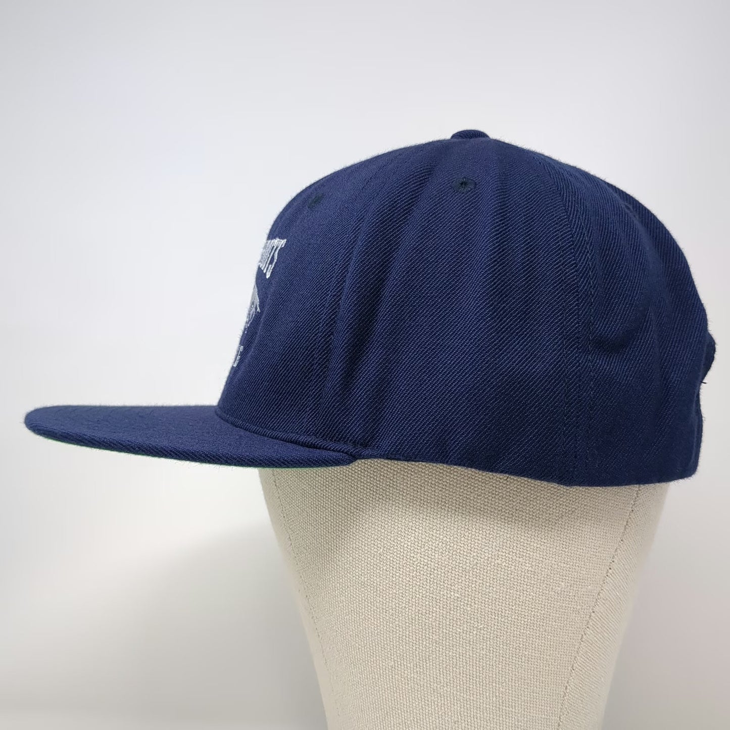Yupoong Snapback Blue Hat One Size Granite Roots Brewing Flat Brim Green Under
