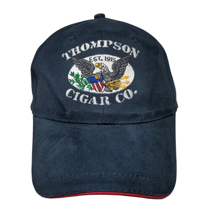 Thompson Cigar Co. Strapback Hat Blue OSFA Embroidered Adjustable