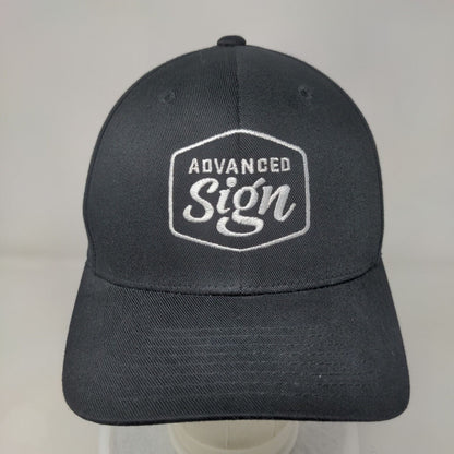 Advanced Sign Fitted Hat Black S/M Flexfit Embroidered 6 Panel Port Authority