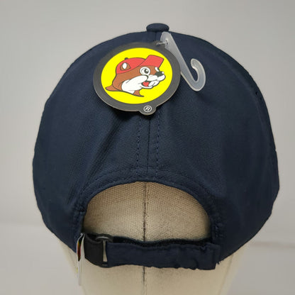 Buc-ee's Baseball Cap Blue One Size Laser Perforated Adjustable Mascot Logo hat