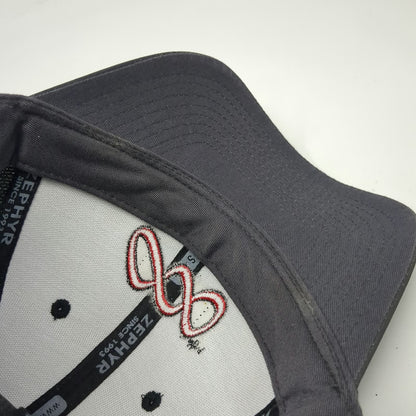 Zephyr Baseball Cap Gray One Size Park City Red Embroidery Performance Mesh Hat