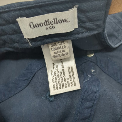 Goodfellow & Co Blue Baseball Cap One Size Slideback Hat Parachute Badge Pin