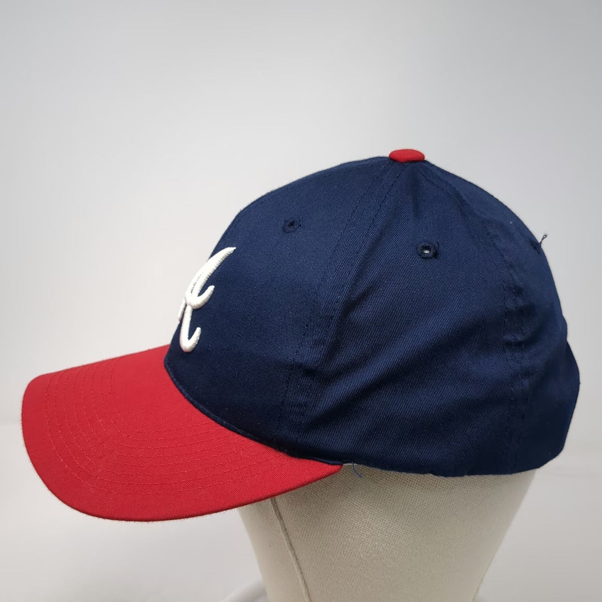 Outdoor Cap Snapback Blue Red M Atlanta Braves MLB Logo Team Fan Sports Gear Hat