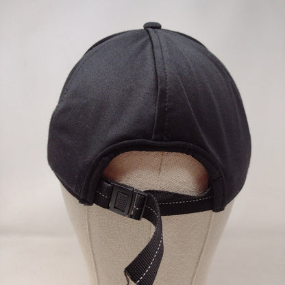 Unbranded Strapback Hat Black OSFA Adjustable 6 Panel Solid Outdoor