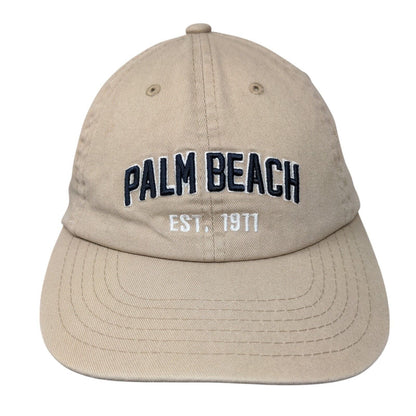Palm Beach Slideback Hat Tan One Size Adjustable Embroidered E by Elidan