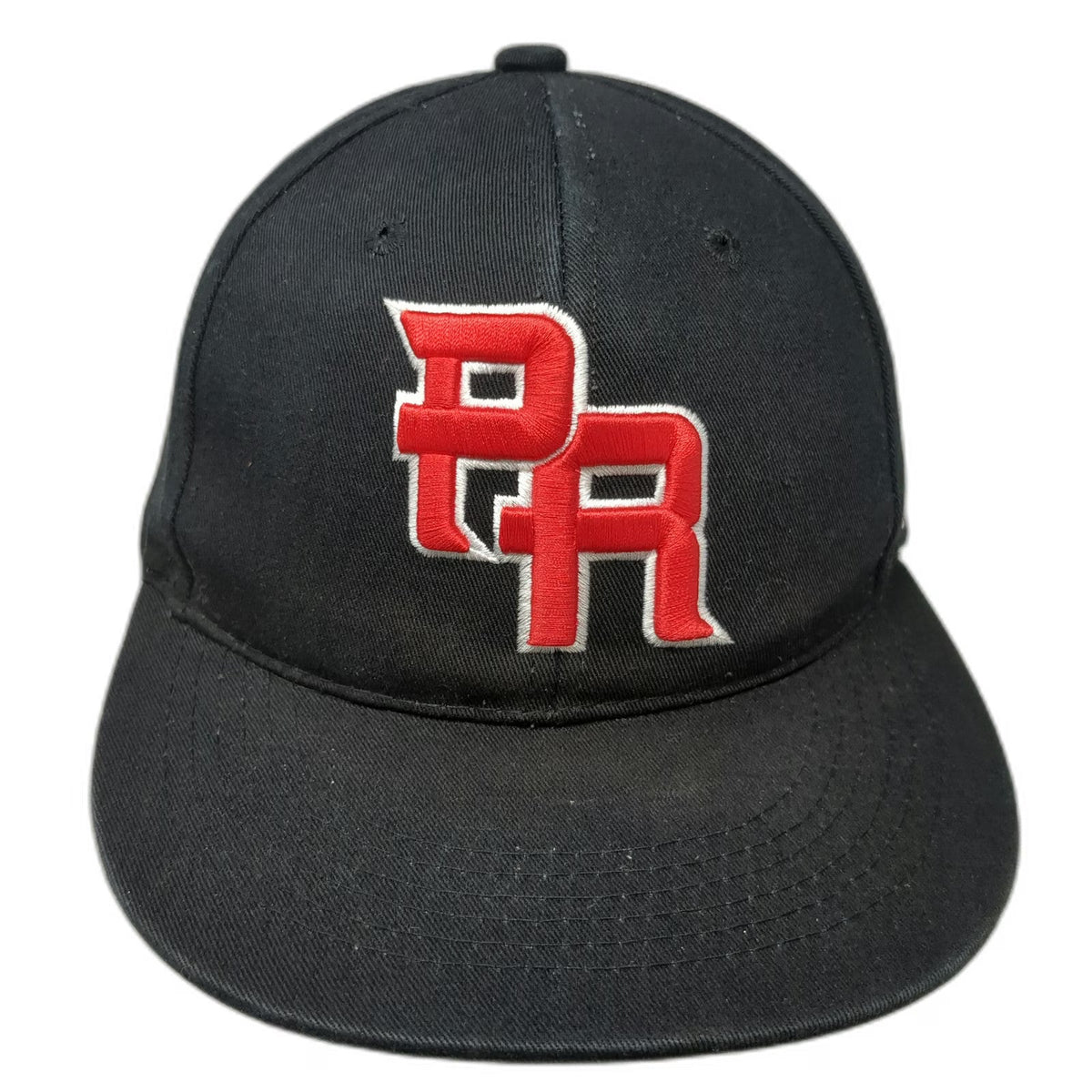 B Premium Headwear Snapback Black Hat One Size Puerto Rico PR Flag Flat Brim