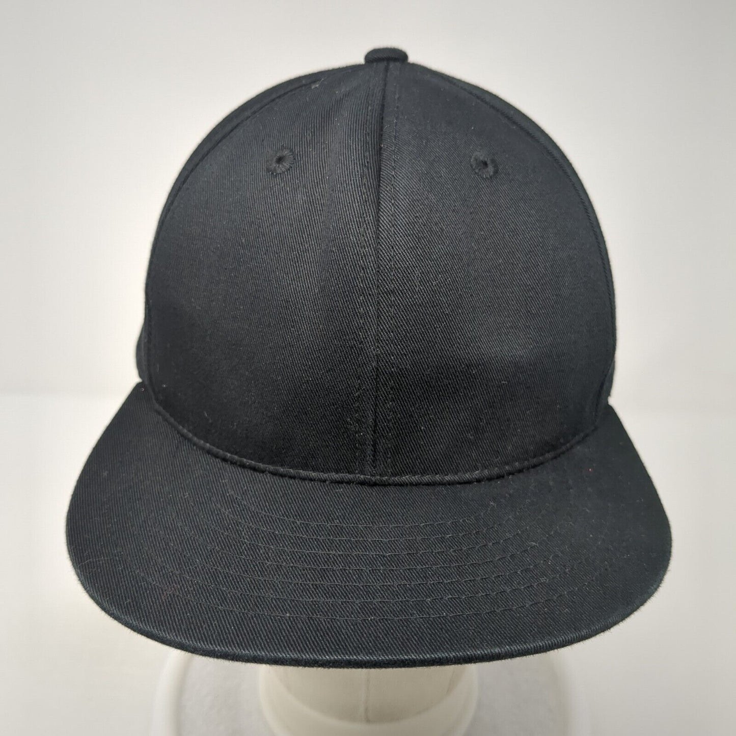 KB ETHOS Snapback Hat Black One Size Solid Adjustable Blank 6 Panel