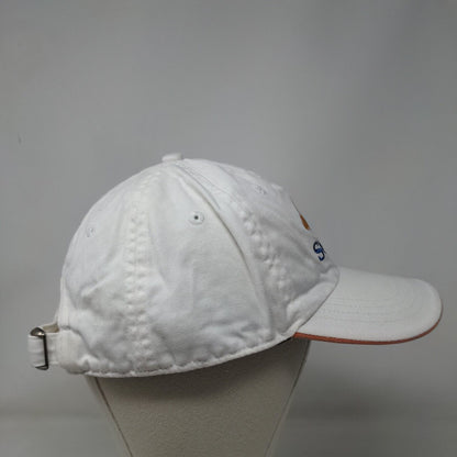 SunTrust Slideback Hat White OSFA Embroidered Adjustable Solid 6 Panel