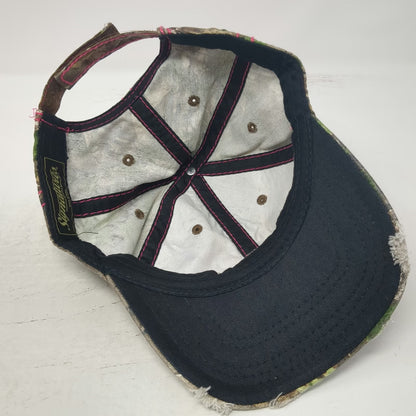 Signatures Baseball Cap Green Pink One Size Team Realtree Camo Distressed Hat